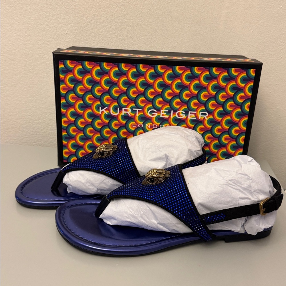 NIB Kurt Geiger slingback flat sandals 8. - Picture 2 of 5